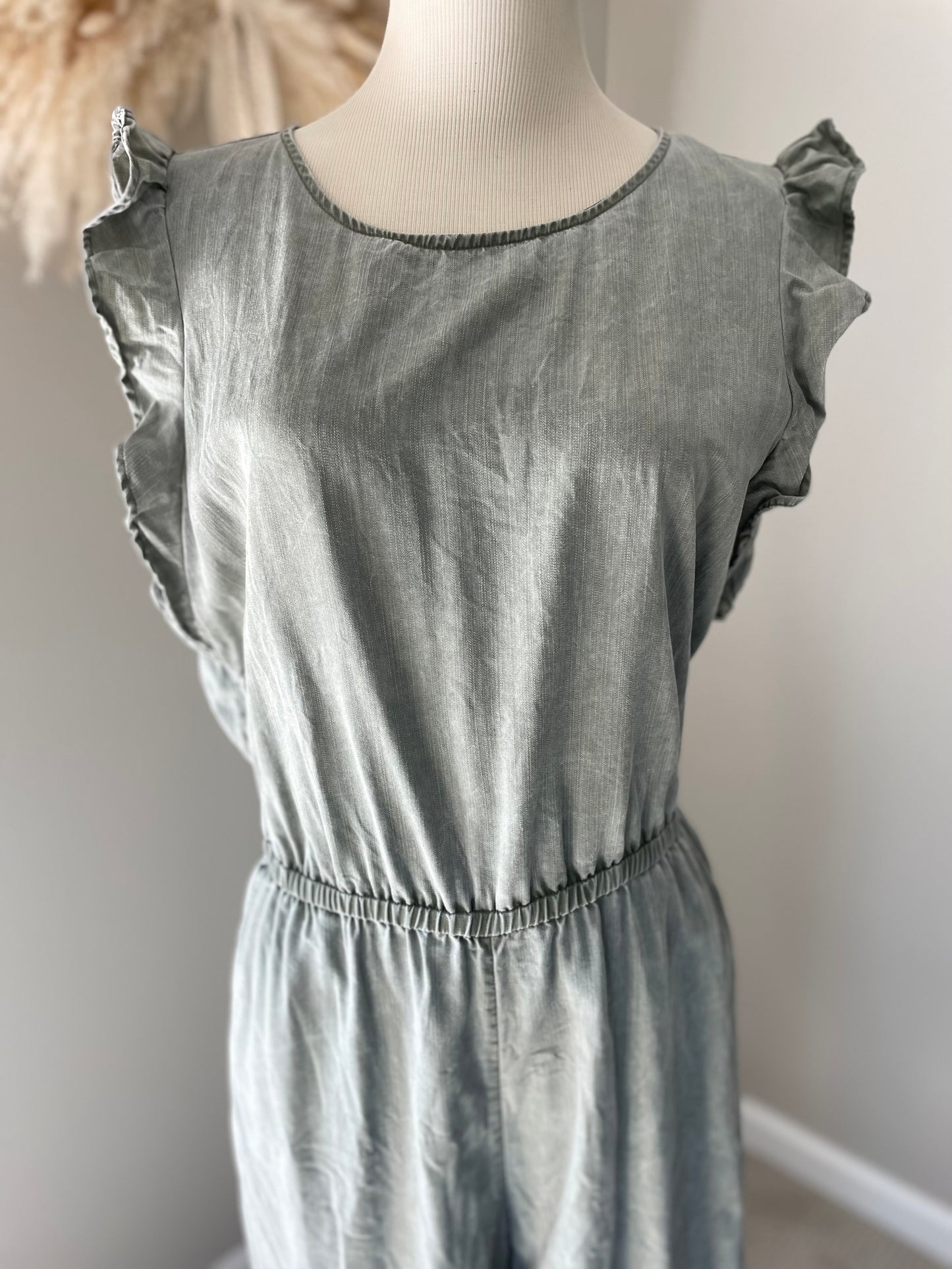 Old Navy Sunwashed Olive Jumpsuit (M)