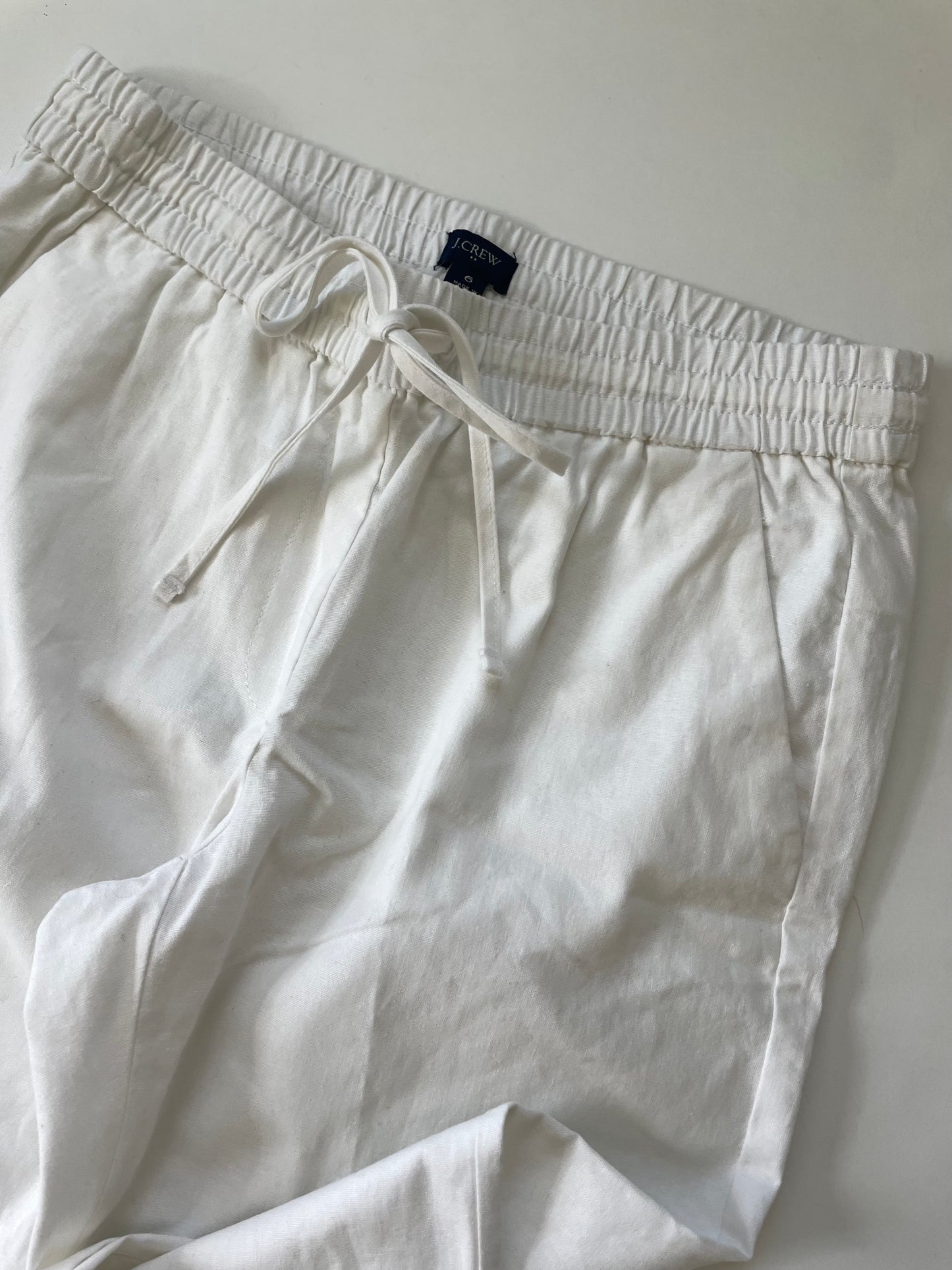 J. Crew Linen Cotton Blend Drawstring Pants (6)