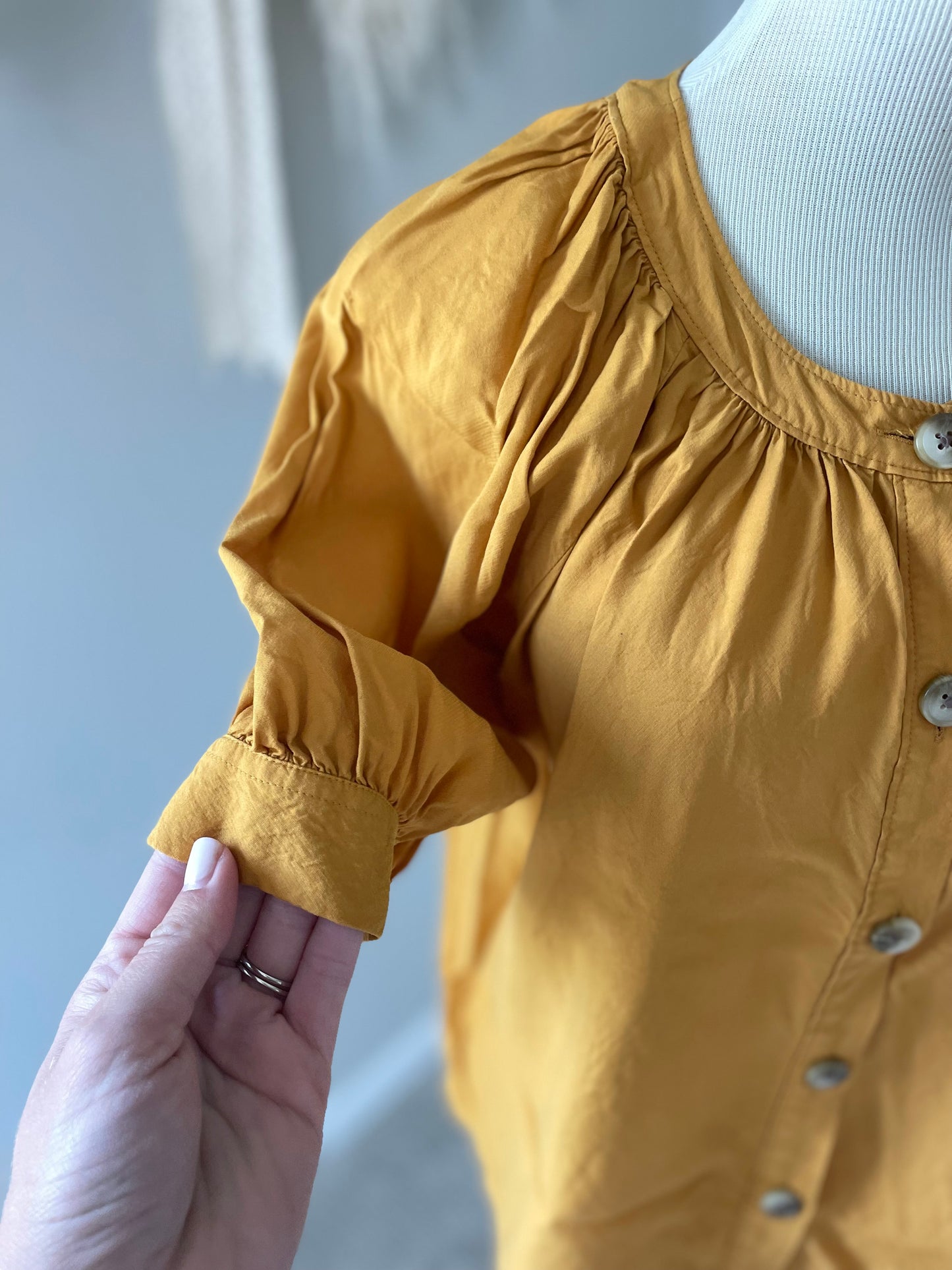 Ann Taylor Mustard Blouse (MP)