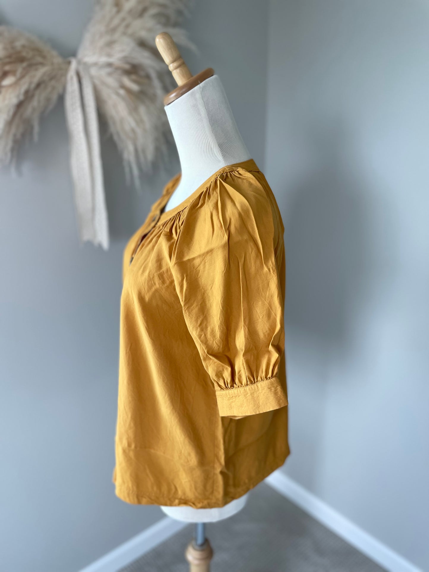 Ann Taylor Mustard Blouse (MP)