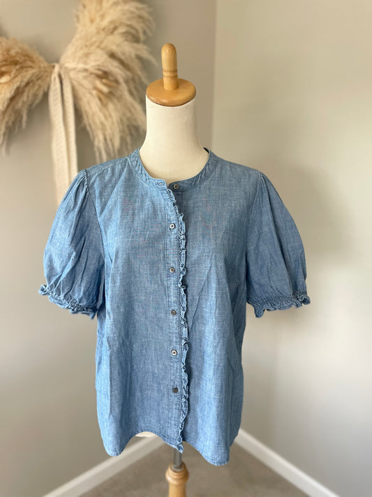 J. Crew Chambray Top (L)