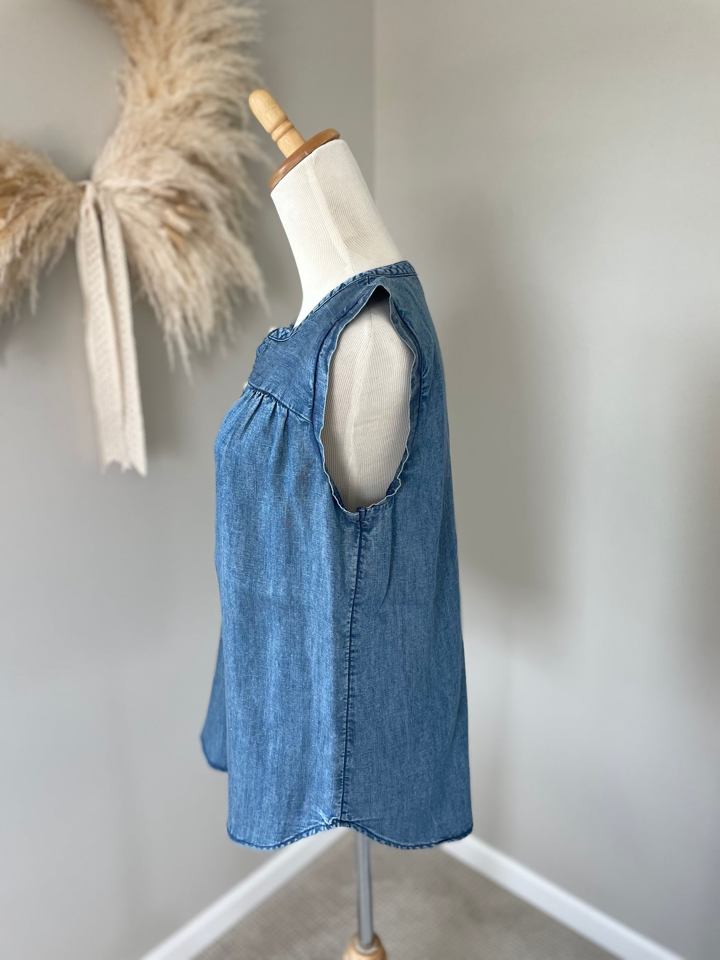 Loft Chambray Top (XS)