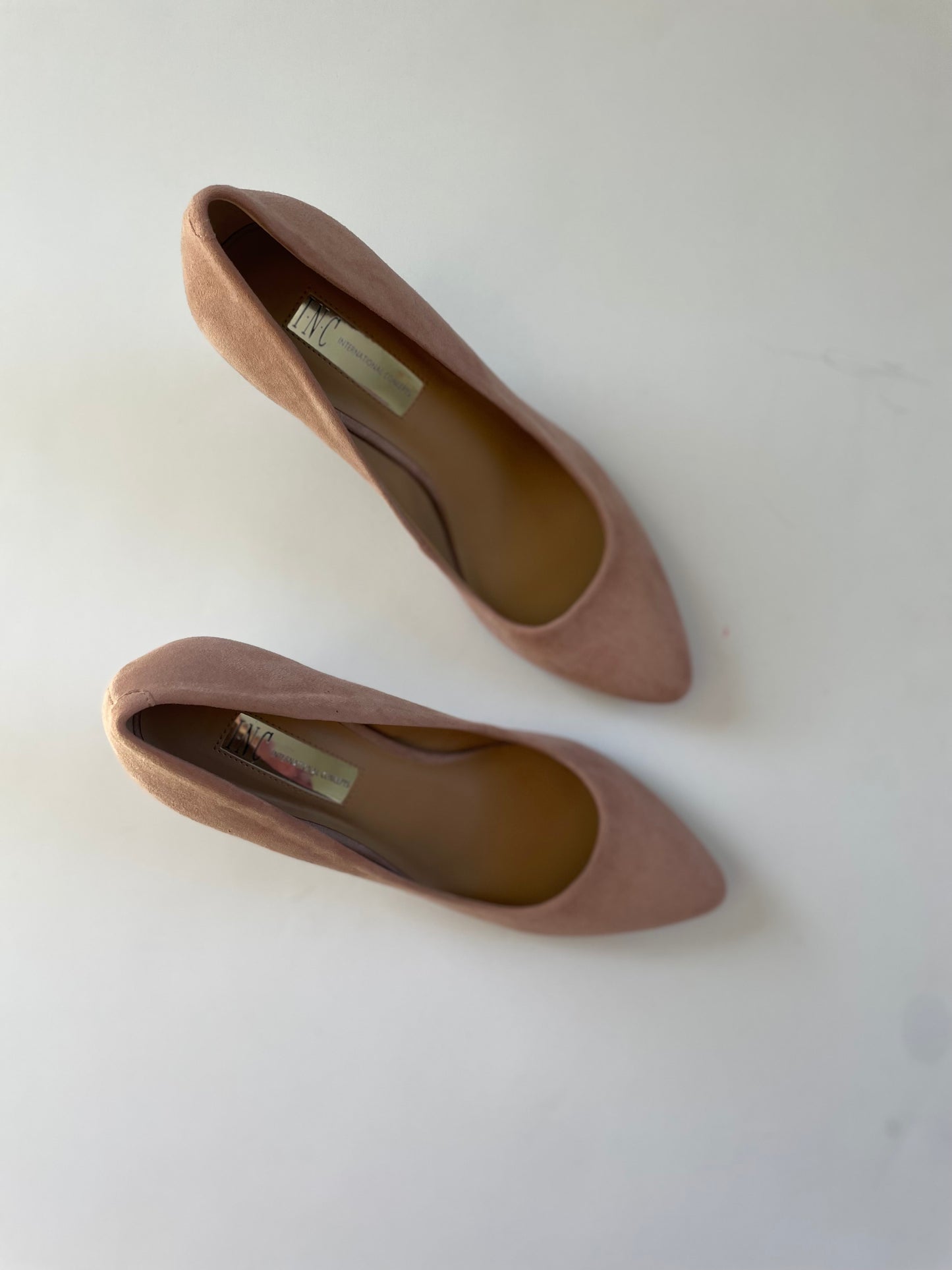 INC Blush Suede Heels (8)