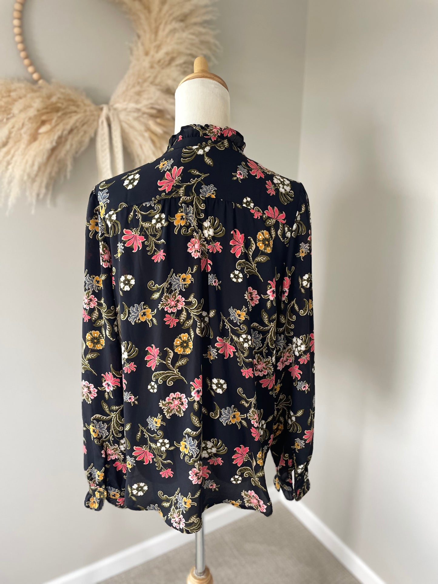 Loft Paisley Floral Blouse (M)