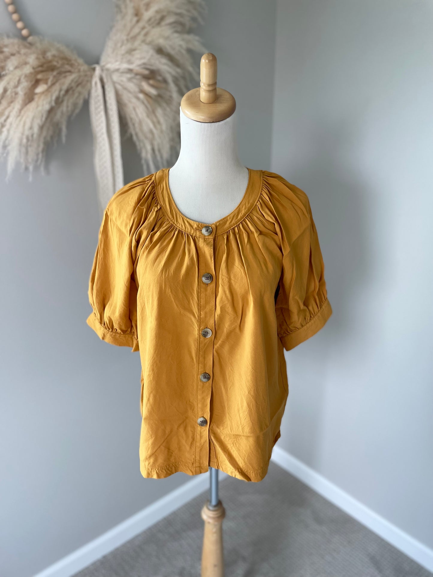 Ann Taylor Mustard Blouse (MP)