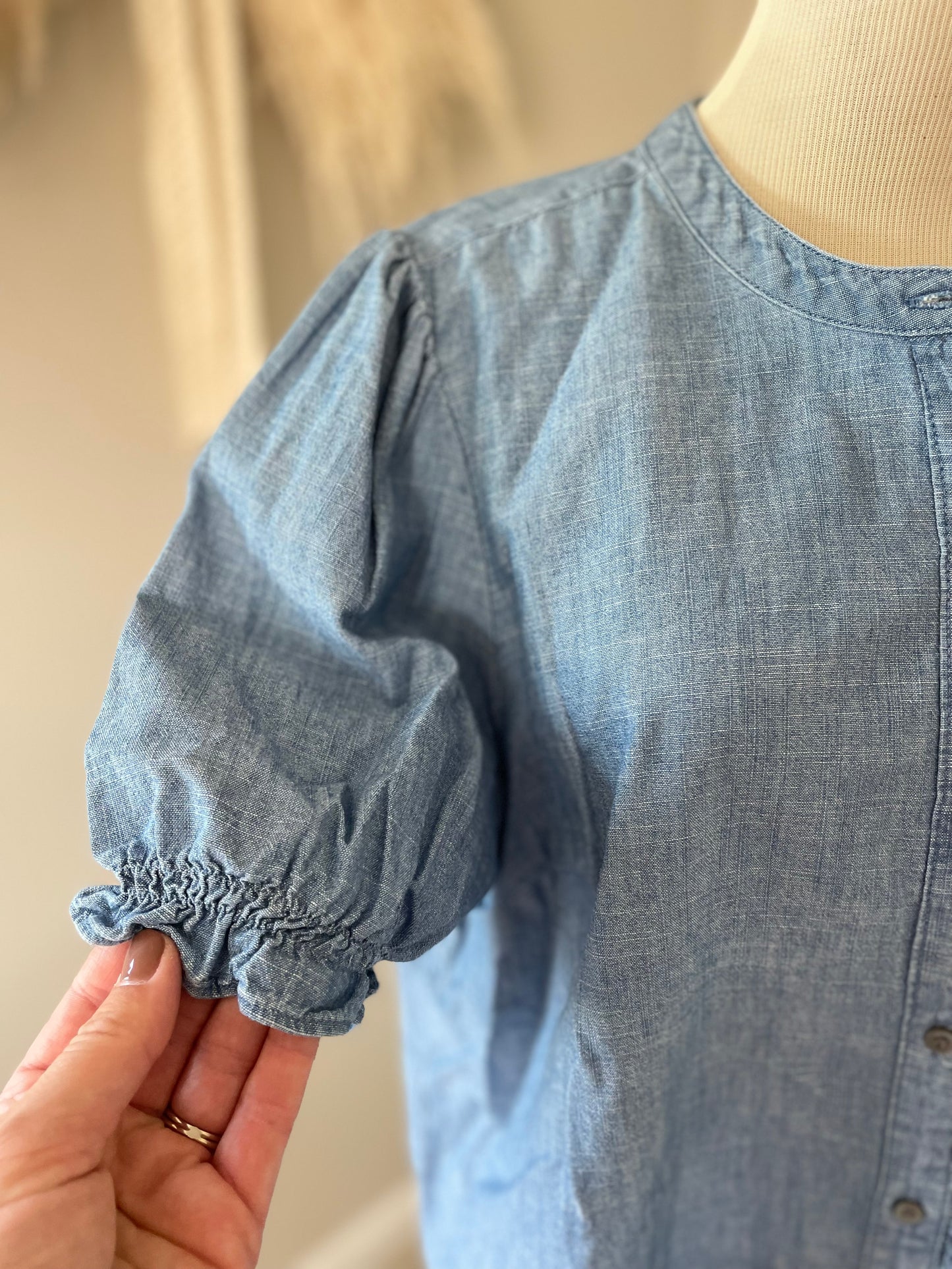 J. Crew Chambray Top (L)