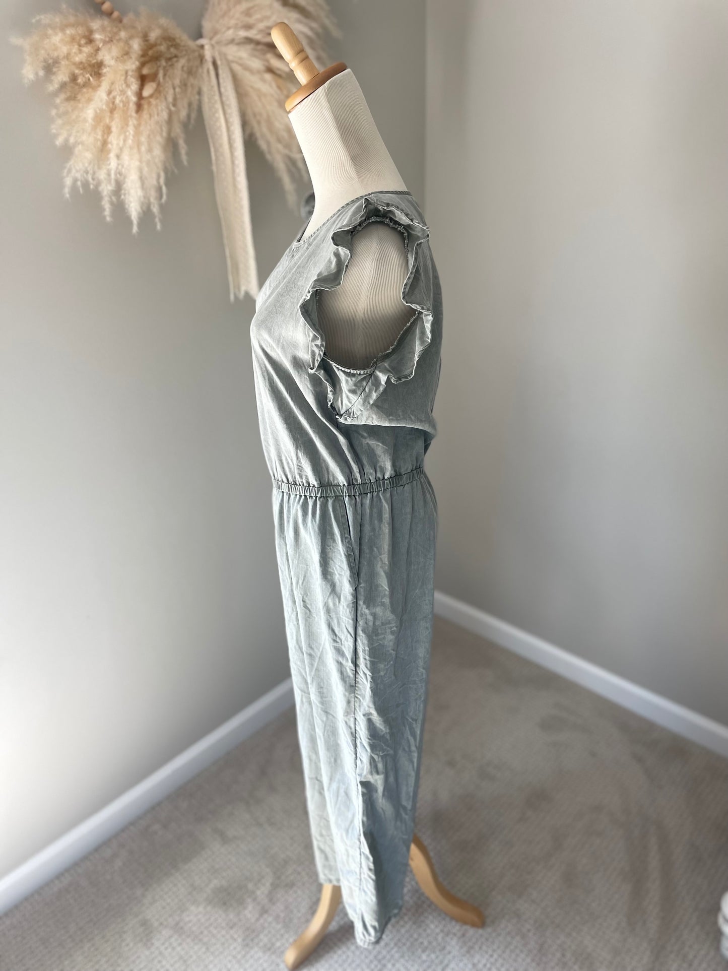 Old Navy Sunwashed Olive Jumpsuit (M)