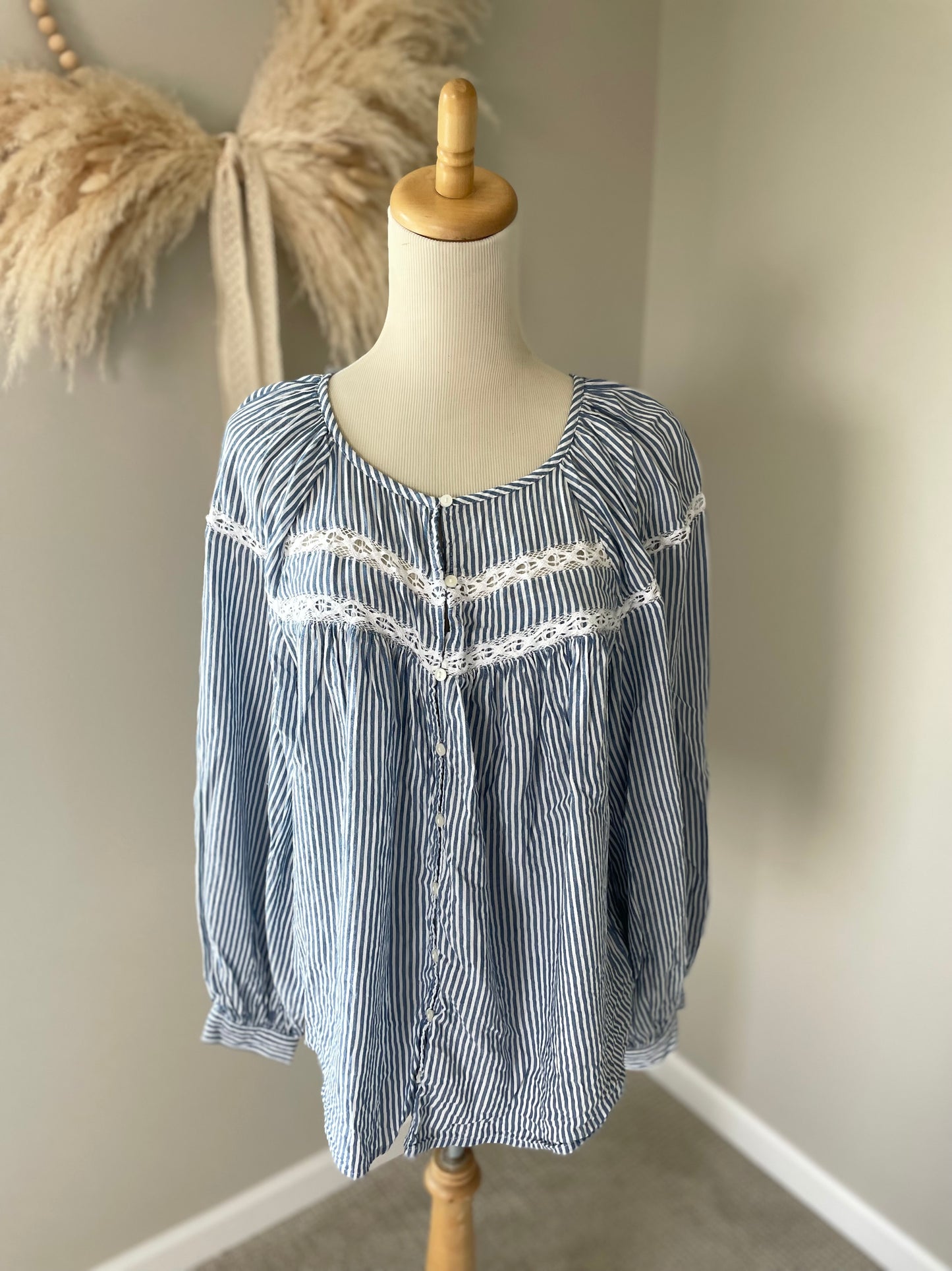 Old Navy Striped Boho Blouse (L)