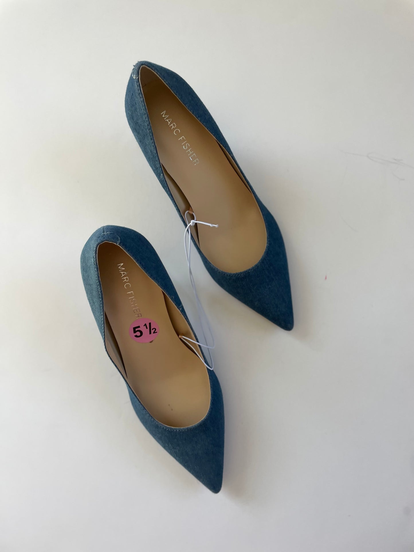 NWOT Marc Fisher Denim Heels (5.5)