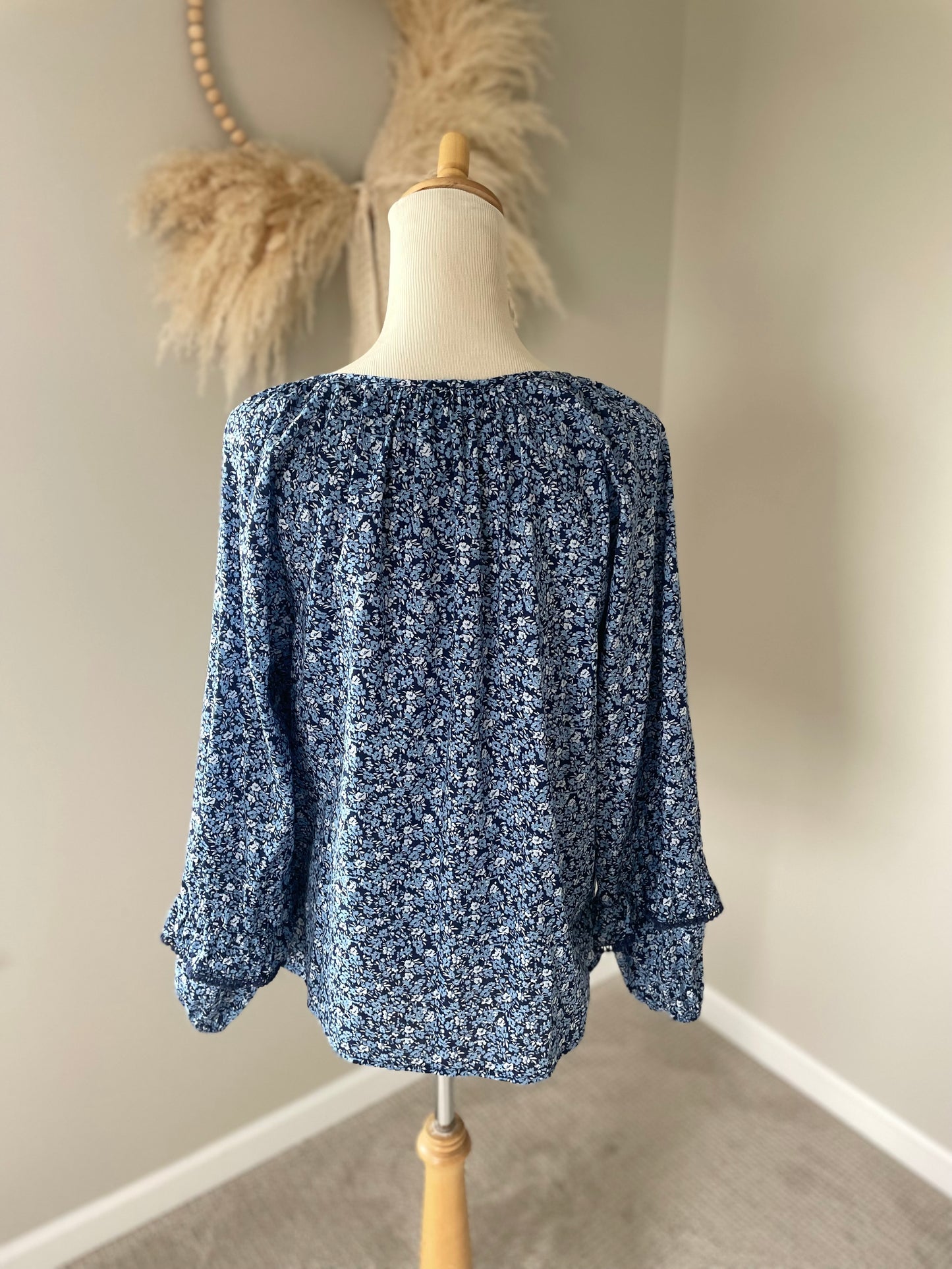 J. Crew Floral Ruffle Blouse (M)