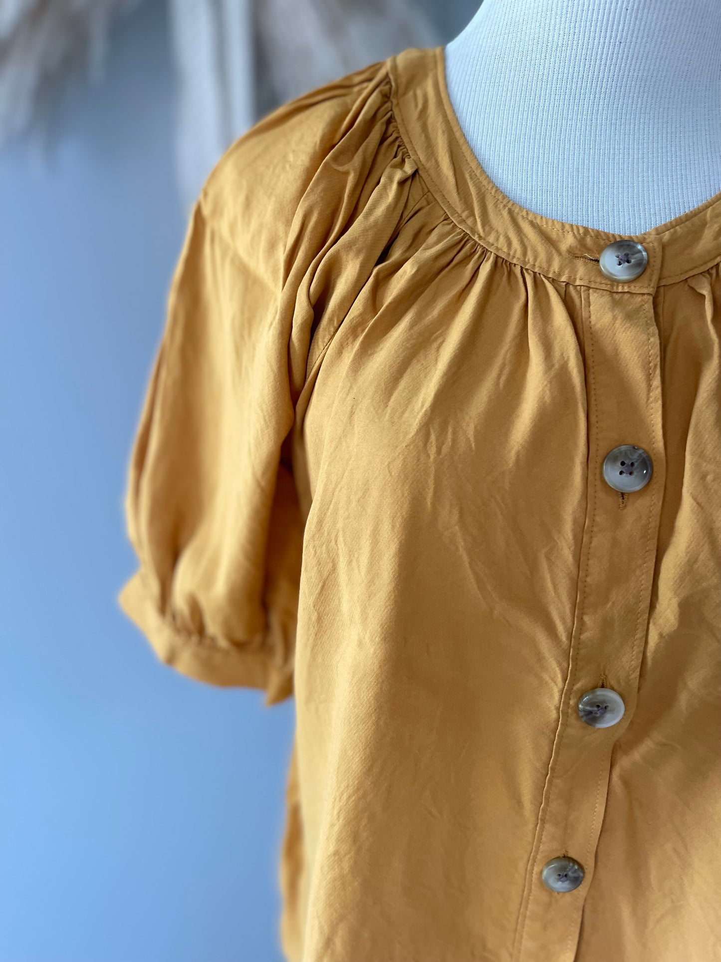 Ann Taylor Mustard Blouse (MP)