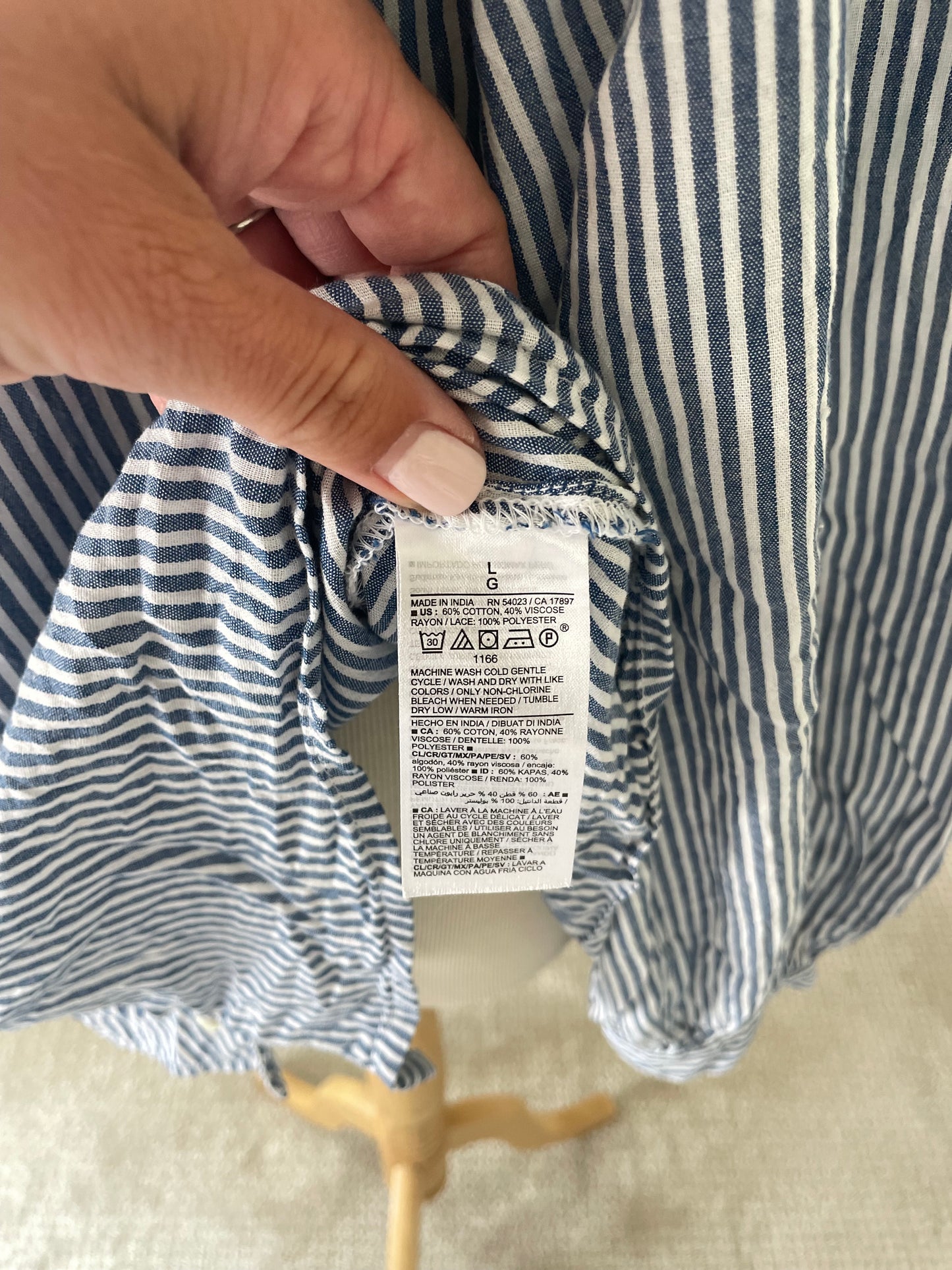 Old Navy Striped Boho Blouse (L)