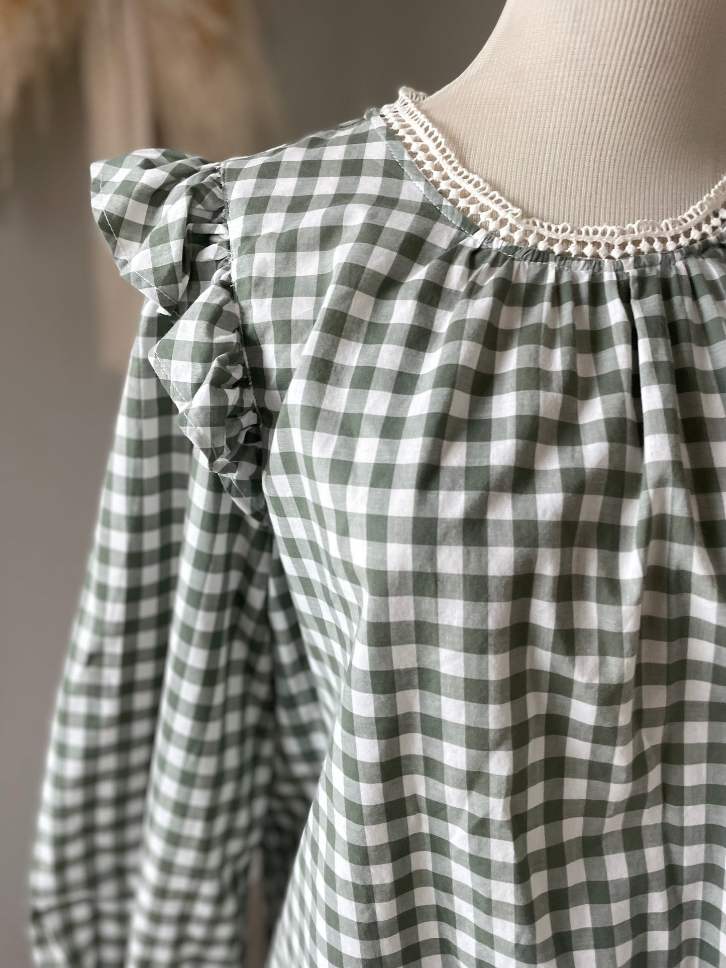 J. Crew Gingham Blouse (L)