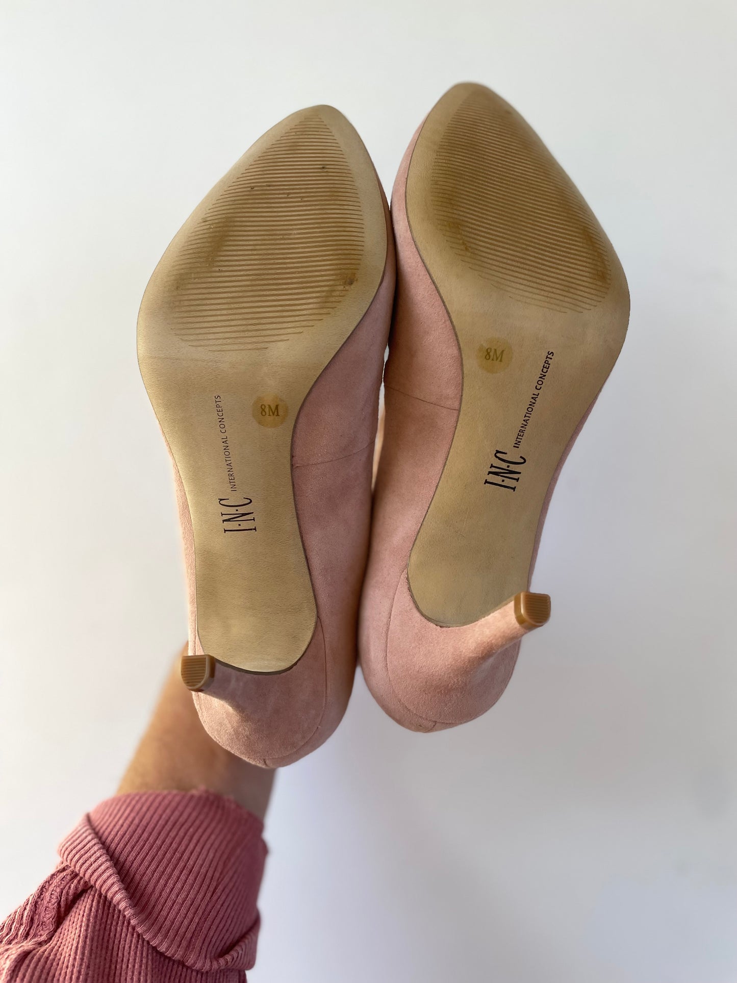 INC Blush Suede Heels (8)