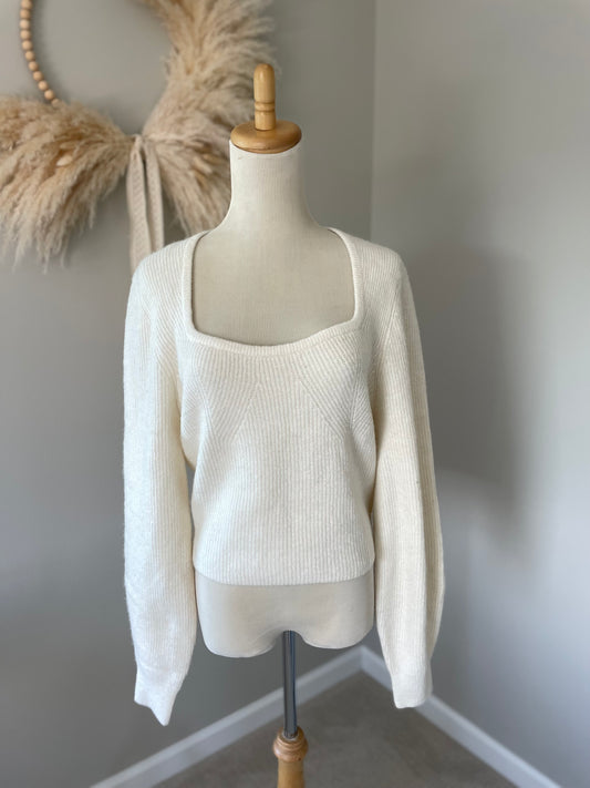 NWT H&M Square Neck Sweater (M)