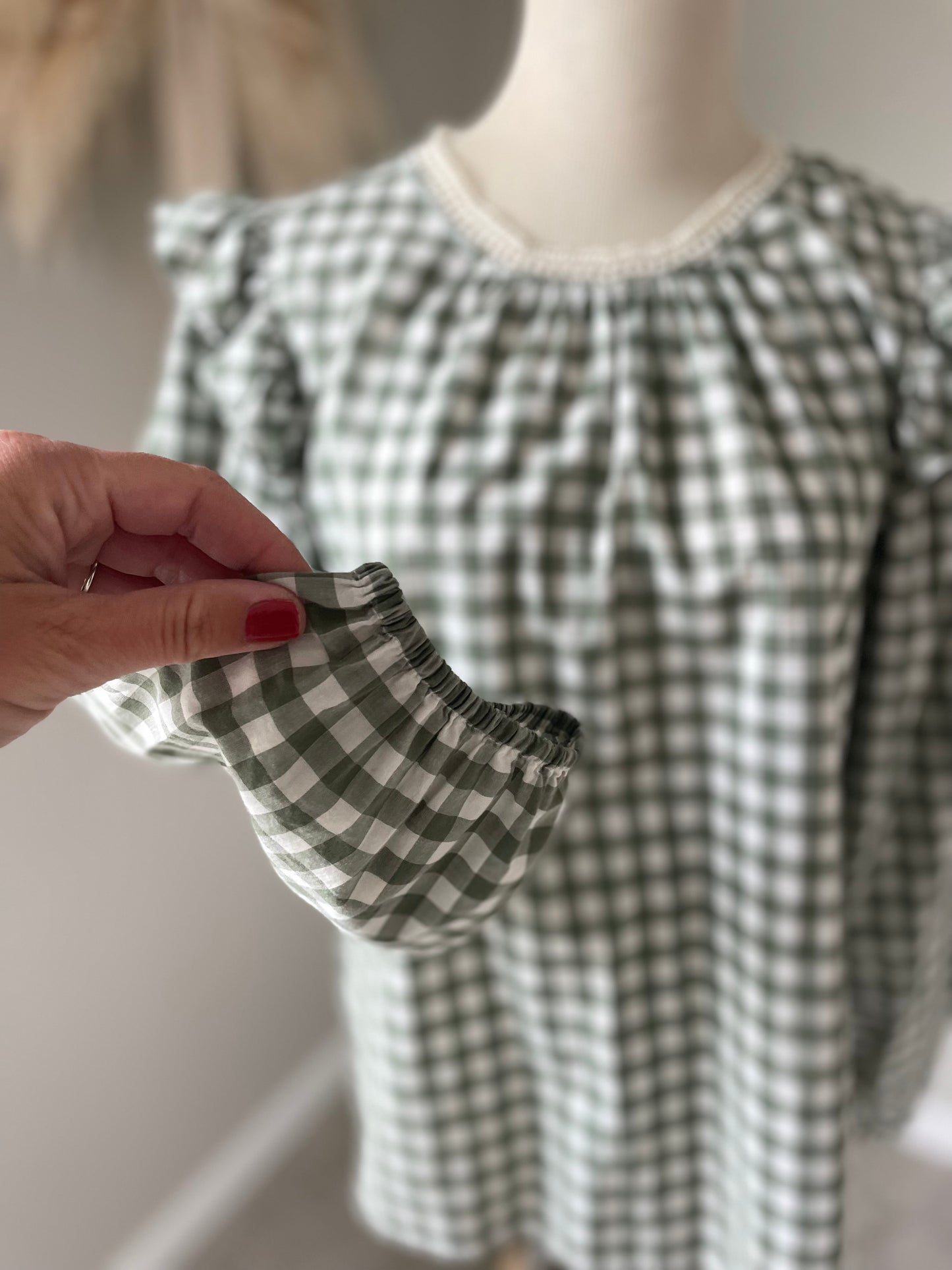 J. Crew Gingham Blouse (L)