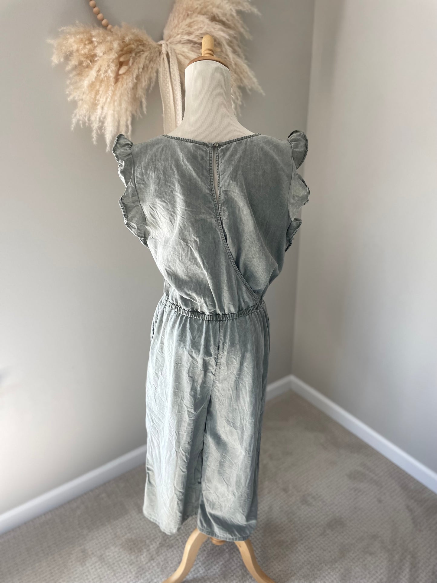 Old Navy Sunwashed Olive Jumpsuit (M)