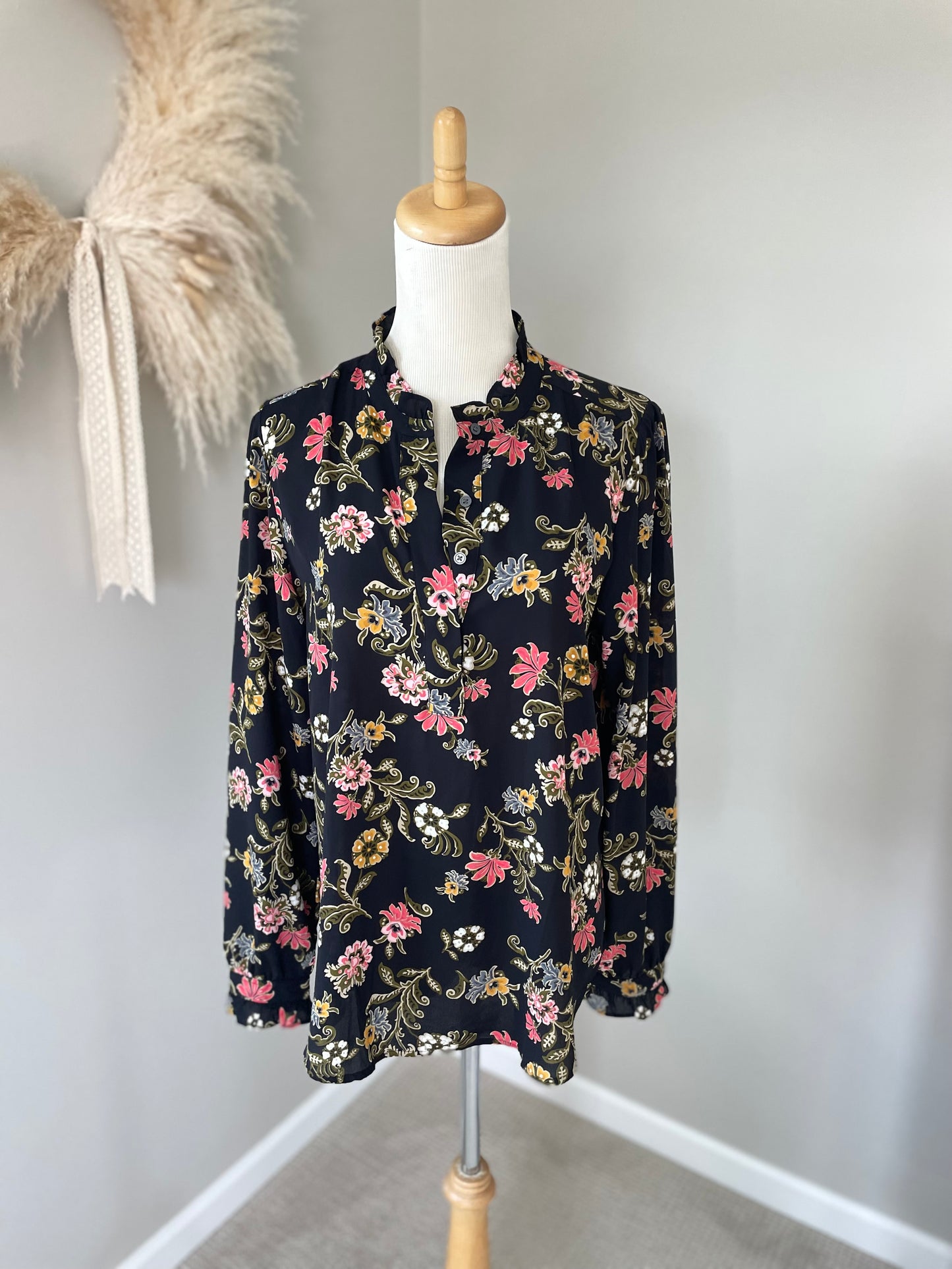 Loft Paisley Floral Blouse (M)